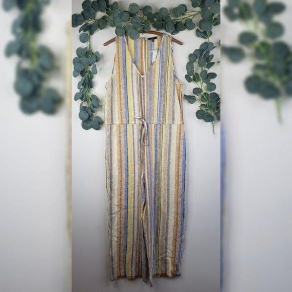 Anthro Drew Cole Lemon Jumpsuit NWT MED - Picture 2 of 8